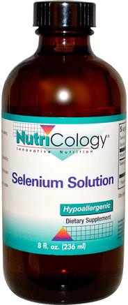 Selenium Solution, 8 fl oz (236 ml) by Nutricology-Kosttillskott, Antioxidanter, Selen