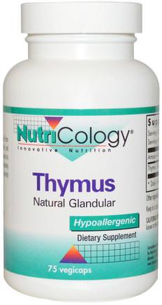 Thymus, 75 Veggie Caps by Nutricology-Kosttillskott, Tymus, Kall Influensa Och Virus, Immunsystem