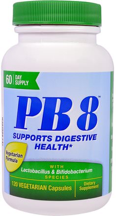 PB8 With Lactobacillus & Bifidobacterium, 120 Veggie Caps by Nutrition Now-Kosttillskott, Probiotika, Stabiliserade Probiotika