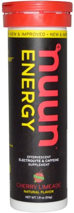 Energy, Effervescent Electrolyte & Caffeine Supplement, Cherry Limeade, 10 Tablets by Nuun-Sport, Fyllning Av Elektrolytdryck