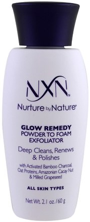 Nurture by Nature, Glow Remedy, Powder to Foam Exfoliator, All Skin Types, 2.1 oz (60 g) by NXN-Skönhet, Ansiktsvård, Hud