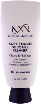 Nurture by Nature, Soft touch Gel to Milk Cleanser, Dry / Sensitive Skin, 5 fl oz (150 ml) by NXN-Skönhet, Ansiktsvård, Ansiktsrengöring