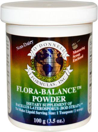 Flora Balance, ODonnell Formulas, Flora-Balance, Powder, 3.5 oz (100 g) by ODonnell Formulas-Kosttillskott, Probiotika, Stabiliserade Probiotika