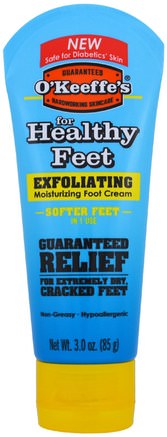Exfoliating Moisturizing Foot Cream, For Extremely Dry, Cracked Feet, 3 oz (85 g) by OKeeffes-Bad, Skönhet, Krämer Fot, Hud