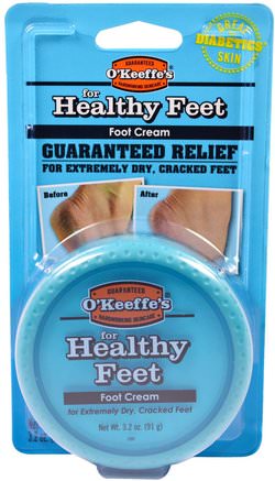 For Healthy Feet, Foot Cream, 3.2 oz (91 g) by OKeeffes-Bad, Skönhet, Krämer Fot