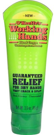Working Hands, Hand Cream, Unscented, 3 oz (85 g) by OKeeffes-Bad, Skönhet, Handkrämer