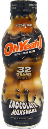 Nutritional Shake, Chocolate Milkshake, 14 fl oz (414 ml) by Oh Yeah!-Kosttillskott, Proteindrycker, Proteinskakningar