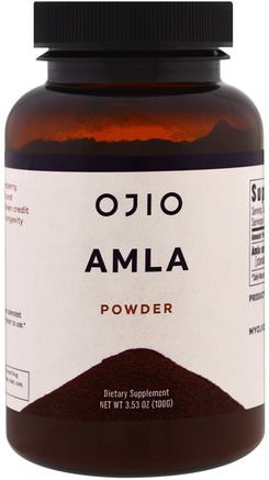 Amla Powder, 3.53 oz (100 g) by Ojio-Örter, Ayurveda Ayurvediska Örter, Amla (Indisk Krusbär Amalaki Amlaki)