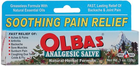Analgesic Salve, Natural Herbal Formula, 1 oz (28 g) by Olbas Therapeutic-Örter, Örtsalva
