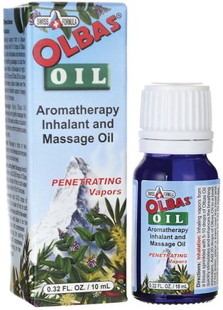 Aromatherapy Inhalant and Massage Oil, 0.32 fl oz (10 ml) by Olbas Therapeutic-Hälsa, Hud, Massageolja