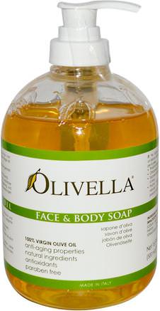 Face and Body Soap, 16.9 fl oz (500 ml) by Olivella-Bad, Skönhet, Tvål, Duschgel
