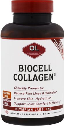 100 Capsules by Olympian Labs BioCell Collagen-Hälsa, Ben, Osteoporos, Kollagen