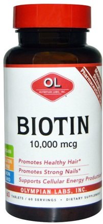 10.000 mcg, 60 Tablets by Olympian Labs Biotin-Vitaminer, Vitamin B, Biotin