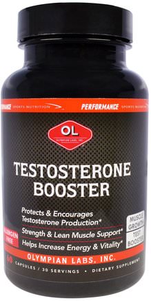 Testosterone Booster, 60 Capsules by Olympian Labs Performance Sports Nutrition-Hälsa, Män, Testosteron, Energi