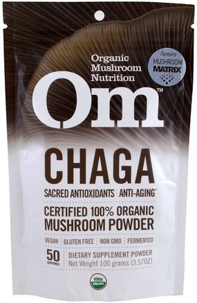 Chaga, Mushroom Powder, 3.57 oz (100 g) by Organic Mushroom Nutrition-Kosttillskott, Medicinska Svampar