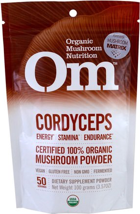 Cordyceps, Mushroom Powder, 3.57 oz (100 g) by Organic Mushroom Nutrition-Kosttillskott, Medicinska Svampar