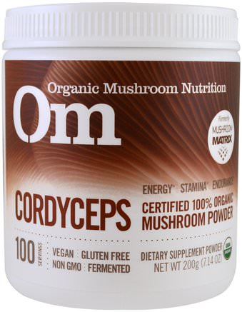 Cordyceps, Mushroom Powder, 7.14 oz (200 g) by Organic Mushroom Nutrition-Kosttillskott, Medicinska Svampar
