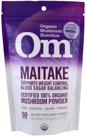 Maitake, Mushroom Powder, 3.57 oz (100 g) by Organic Mushroom Nutrition-Kosttillskott, Medicinska Svampar
