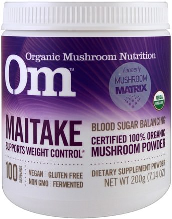 Maitake, Mushroom Powder, 7.14 oz (200 g) by Organic Mushroom Nutrition-Kosttillskott, Medicinska Svampar