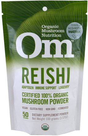 Reishi, Mushroom Powder, 3.57 oz (100 g) by Organic Mushroom Nutrition-Kosttillskott, Medicinska Svampar