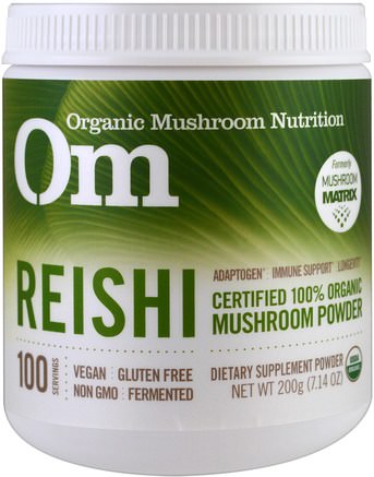 Reishi, Mushroom Powder, 7.14 oz (200 g) by Organic Mushroom Nutrition-Kosttillskott, Medicinska Svampar