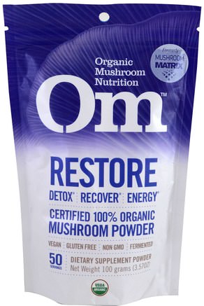 Restore, Mushroom Powder, 3.57 oz (100 g) by Organic Mushroom Nutrition-Kosttillskott, Medicinska Svampar