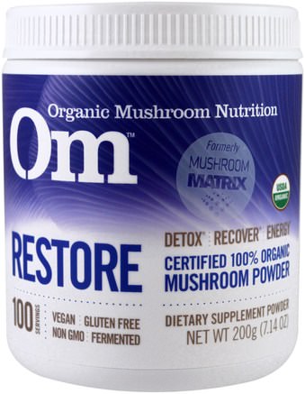 Restore, Mushroom Powder, 7.14 oz (200 g) by Organic Mushroom Nutrition-Kosttillskott, Medicinska Svampar