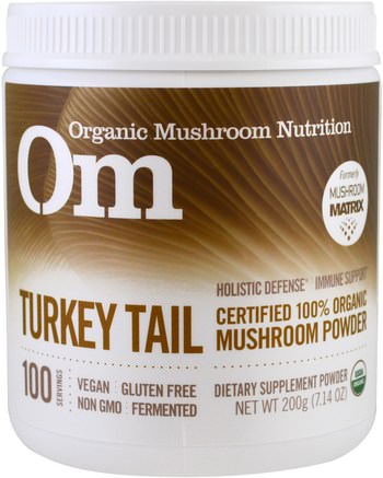 Turkey Tail, Mushroom Powder, 7.14 oz (200 g) by Organic Mushroom Nutrition-Kosttillskott, Medicinska Svampar