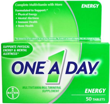 Energy, Multivitamin/Multimineral Supplement, 50 Tablets by One-A-Day-Hälsa, Energi, Vitaminer, Multivitaminer