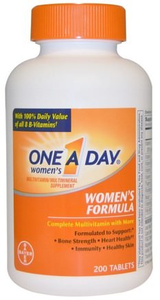 Womens Formula, Multivitamin/Multimineral Supplement, 200 Tablets by One-A-Day-Vitaminer, Kvinnor Multivitaminer