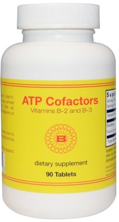 ATP Cofactors, 90 Tablets by Optimox Corporation-Vitaminer, Vitamin B, Vitamin B2 - Riboflavin, Vitamin B3