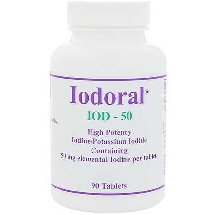 Iodoral, 50 mg, 90 Tablets by Optimox Corporation-Sverige