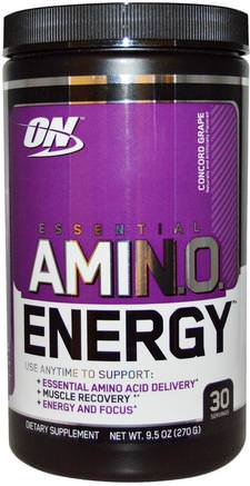 Essential Amino Energy, Concord Grape, 9.5 oz (270 g) by Optimum Nutrition-Sporter