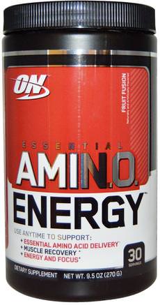 Essential Amino Energy, Fruit Fusion, 9.5 oz (270 g) by Optimum Nutrition-Sporter