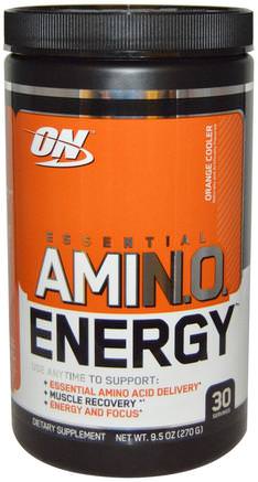 Essential Amino Energy, Orange Cooler, 9.5 oz (270 g) by Optimum Nutrition-Sporter