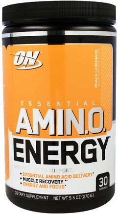 Essential Amino Energy, Peach Lemonade, 9.5 oz (270 g) by Optimum Nutrition-Sporter