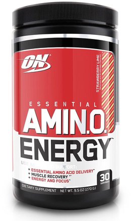 Essential Amino Energy, Strawberry Lime, 9.5 oz (270 g) by Optimum Nutrition-Sporter