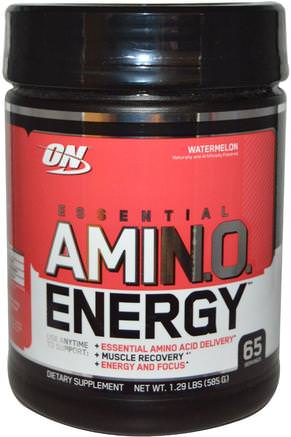 Essential Amino Energy, Watermelon, 1.29 lbs (585 g) by Optimum Nutrition-Sporter