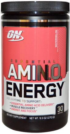 Essential Amino Energy, Watermelon, 9.5 oz (270 g) by Optimum Nutrition-Sporter