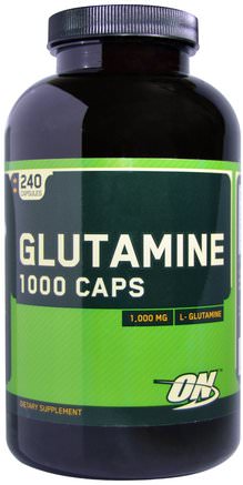 Glutamine, 1.000 mg, 240 Capsules by Optimum Nutrition-Sporter