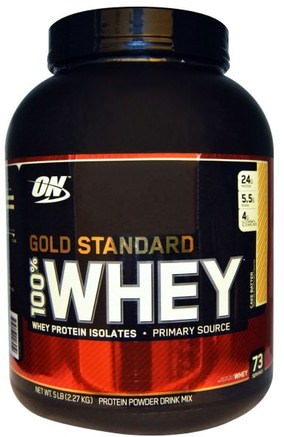 Gold Standard, 100% Whey, Cake Batter, 5 lbs (2.27 kg) by Optimum Nutrition-Sporter