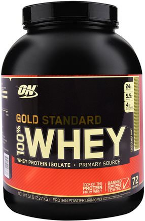 Gold Standard, 100% Whey, Chocolate Mint, 5 lb (2.27 kg) by Optimum Nutrition-Sporter