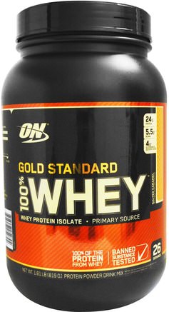 Gold Standard, 100% Whey, Salted Caramel, 1.81 lb (819 g) by Optimum Nutrition-Sporter