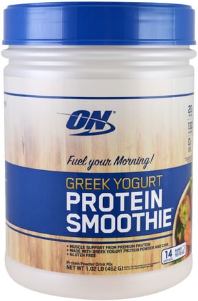 Greek Yogurt, Protein Smoothie, Strawberry, 1.02 lb (462 g) by Optimum Nutrition-Sporter