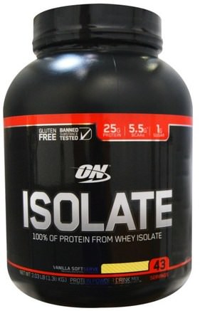 Isolate, Vanilla Softserve, 3.03 lb (1.38 kg) by Optimum Nutrition-Sporter
