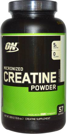 Micronized Creatine Powder, Unflavored, 10.6 oz (300 g) by Optimum Nutrition-Sporter