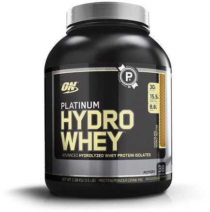 Platinum Hydro Whey, Chocolate Peanut Butter, 1.59 kg (3.5 lb) by Optimum Nutrition-Sporter