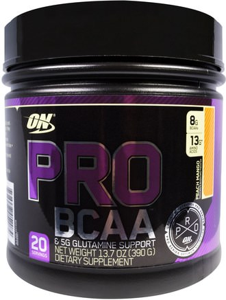 Pro BCAA, Peach Mango, 13.7 oz (390 g) by Optimum Nutrition-Sporter