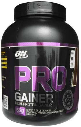 Pro Gainer, Double Chocolate, 5.09 lbs (2.31 kg) by Optimum Nutrition-Sporter
