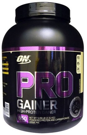 Pro Gainer, Vanilla Custard, 5.09 lbs (2.31 kg) by Optimum Nutrition-Sporter